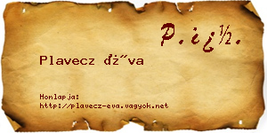 Plavecz Éva névjegykártya